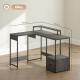 Industrial &#039;L&#039; Shaped Multi-Work Desk - Charcoal Grey