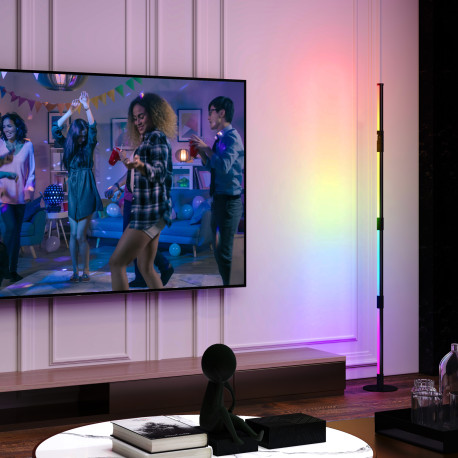 LED Floor Lamp, 360° RGB Detachable Corner Floor Lamp with App & Remote Control, Colour Changing Standing Lamp with Music Sync &