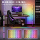 LED Floor Lamp, 360° RGB Detachable Corner Floor Lamp with App &amp; Remote Control, Colour Changing Standing Lamp with Music Sync &amp;