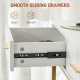 LED Light Dressing Table, with Stool - White