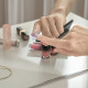 LED Light Dressing Table, with Stool - White
