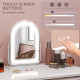 LED Vanity Mirror with Lights, 33 x 44.5cm Lighted Makeup Mirror with 3 Colour, 360° Rotation, Touch Screen, for Bedroom and Dre