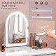 LED Vanity Mirror with Lights, 43 x 59cm Lighted Makeup Mirror with 3 Colour, 360° Rotation, Touch Screen, for Bedroom and Dress