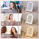 LED Vanity Mirror with Lights, 43 x 59cm Lighted Makeup Mirror with 3 Colour, 360° Rotation, Touch Screen, for Bedroom and Dress