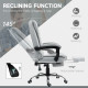 Linen-Look Adjustable Office Chair - Light Grey