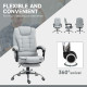 Linen-Look Adjustable Office Chair - Light Grey