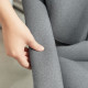 Linen-Look Padded Office Chair - Grey