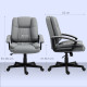 Linen-Look Padded Office Chair - Grey