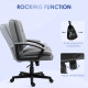 Linen-Look Padded Office Chair - Grey