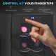 Mini Wine Fridge, 8 Bottle, 21L, 26.5cm, Freestanding and Under Counter, Quiet Wine Cooler Fridge with Glass Door, LED Light, Di