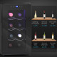 Mini Wine Fridge, 8 Bottle, 21L, 26.5cm, Freestanding and Under Counter, Quiet Wine Cooler Fridge with Glass Door, LED Light, Di