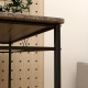Modern Dining Table Set for 4, Space-Saving 5 Pieces Kitchen Table Set with Rectangle Table and Steel Frame, Oak