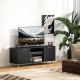 Modern TV Stand Cabinet for TVs up to 55&quot;, TV Unit with 2 Open Shelves and 2 Cabinets, Entertainment Centre with Cable Managemen