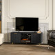 Modern TV Stand Cabinet for TVs up to 55&quot;, TV Unit with 2 Open Shelves and 2 Cabinets, Entertainment Centre with Cable Managemen
