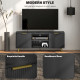 Modern TV Stand Cabinet for TVs up to 55&quot;, TV Unit with 2 Open Shelves and 2 Cabinets, Entertainment Centre with Cable Managemen