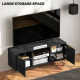 Modern TV Stand Cabinet for TVs up to 55&quot;, TV Unit with 2 Open Shelves and 2 Cabinets, Entertainment Centre with Cable Managemen