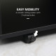 Multi-Storage Compact Work Desk, with Wheels - Black