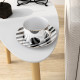Nesting Coffee Table, Set of 2 Side Tables, Stacking End Tables with Solid Wood Legs, for Living Room Bedroom, Light Grey