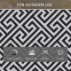 Outsunny 121 x 182 cm(4x6ft) Outdoor Rug Reversible Mat Plastic Straw Rug Portable RV Camping Mat for Garden Deck Picnic Indoor,