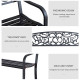 Outsunny 126Lx60Wx85H cm Steel Bench-Black