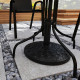 Outsunny 12kg Garden Parasol Base, Round Resin Garden Umbrella Base, Heavy Duty Parasol Stand for 38mm or 48mm Outdoor Umbrella 