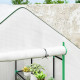 Outsunny 143 x 140cm Walk-In Greenhouse, with Accessories - White