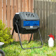 Outsunny 160L 360° Rotating Dual Chamber Composter - Blue
