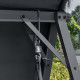 Outsunny 2 Seater Garden Swing Seat Swing Chair, Outdoor Canopy Swing Bench with Adjustable Shade, Metal Frame and Texteline Sea