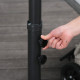Outsunny 2.45m Overhanging Cantilever Parasol, with Cross Base - Black