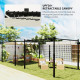 Outsunny 3 x 3(m) Garden Pergola with Retractable Roof and Magnetic Fixture, Outdoor Gazebo Pergola Kit Sun Shade Canopy, UPF30+