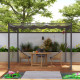 Outsunny 3 x 3(m) Garden Pergola with Retractable Roof and Magnetic Fixture, Outdoor Gazebo Pergola Kit Sun Shade Canopy, UPF30+