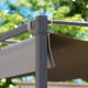 Outsunny 3 x 3(m) Garden Pergola with Retractable Roof and Magnetic Fixture, Outdoor Gazebo Pergola Kit Sun Shade Canopy, UPF30+