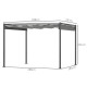Outsunny 3 x 3(m) Garden Pergola with Retractable Roof and Magnetic Fixture, Outdoor Gazebo Pergola Kit Sun Shade Canopy, UPF30+