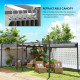Outsunny 3 x 3(m) Garden Pergola with Retractable Roof and Magnetic Fixture, Outdoor Gazebo Pergola Kit Sun Shade Canopy, UPF30+