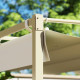 Outsunny 3 x 3(m) Garden Pergola with Retractable Roof and Magnetic Fixture, Outdoor Gazebo Pergola Kit Sun Shade Canopy, UPF30+