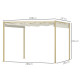 Outsunny 3 x 3(m) Garden Pergola with Retractable Roof and Magnetic Fixture, Outdoor Gazebo Pergola Kit Sun Shade Canopy, UPF30+
