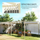 Outsunny 3 x 3(m) Garden Pergola with Retractable Roof and Magnetic Fixture, Outdoor Gazebo Pergola Kit Sun Shade Canopy, UPF30+