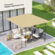 Outsunny 3 x 3(m) Gazebo Canopy Replacement Cover, Garden Gazebo Roof Replacement with Drain Holes, Water Resistant PVC Coating,