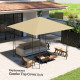Outsunny 3 x 3(m) Gazebo Canopy Replacement Cover, Garden Gazebo Roof Replacement with Drain Holes, Water Resistant PVC Coating,