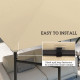 Outsunny 3 x 3(m) Gazebo Canopy Replacement Cover, Garden Gazebo Roof Replacement with Drain Holes, Water Resistant PVC Coating,