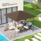 Outsunny 3 x 3(m) Gazebo Canopy Replacement Cover, Garden Gazebo Roof Replacement with Drain Holes, Water-resistant Plastic Coat