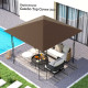 Outsunny 3 x 3(m) Gazebo Canopy Replacement Cover, Garden Gazebo Roof Replacement with Drain Holes, Water-resistant Plastic Coat