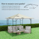 Outsunny 3 x 3(m) Gazebo Canopy Replacement, for 01-0867 - Cream