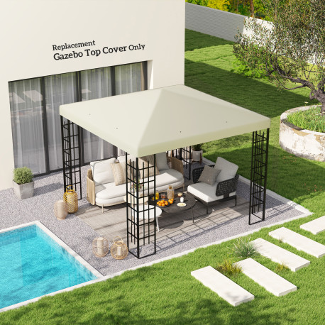 Outsunny 3 x 3(m) Gazebo Frame Replacement - Cream