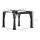 Outsunny 3 x 3m Aluminium Frame Pergola, with Retractable Roof - Dark Grey