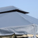 Outsunny 3 x 4m Aluminium Garden Gazebo, Marquee Canopy Shelter Pavilion Party Tent with Nets and Curtains for Garden and Deck, 