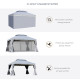 Outsunny 3 x 4m Aluminium Garden Gazebo, Marquee Canopy Shelter Pavilion Party Tent with Nets and Curtains for Garden and Deck, 