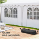 Outsunny 3 x 6m Pop Up Gazebo with Sides, UPF50+ Height Adjustable Marquee Party Tent, Wedding Canopy, Instant Event Shelter wit