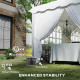 Outsunny 3 x 6m Pop Up Gazebo with Sides, UPF50+ Height Adjustable Marquee Party Tent, Wedding Canopy, Instant Event Shelter wit