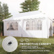 Outsunny 3 x 6m Pop Up Gazebo with Sides, UPF50+ Height Adjustable Marquee Party Tent, Wedding Canopy, Instant Event Shelter wit